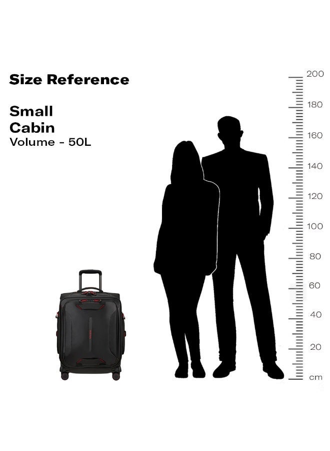 Samsonite Ecodiver Suitcase Cabin Size 55 cm / 20 inch, 4 Spinner Wheels, 100% Recycled Pet, Black|ID Tag|Front Pocket Compartment|TSA Lock|Water Resistant Material - 3 Years International Warranty - Image 5